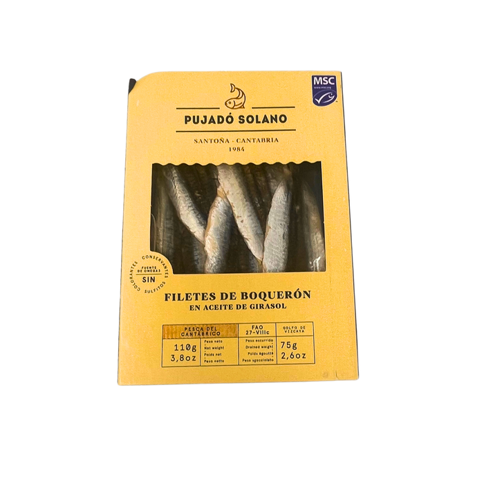 Pujadó Solano Boquerón Fillets in Sunflower Oil