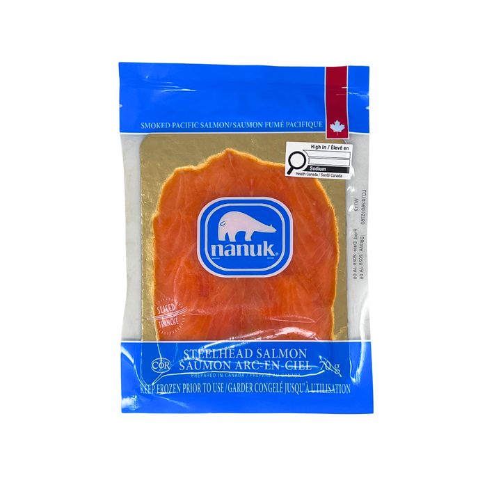 Smoked Pacific Steelhead Salmon Slices 70 g