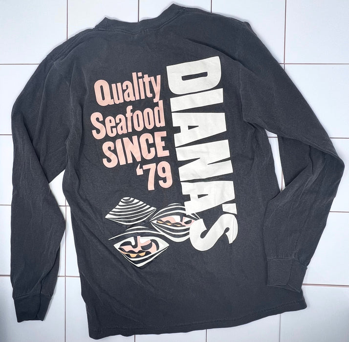 Diana’s Seafood Long Sleeve Tee — Charcoal Grey