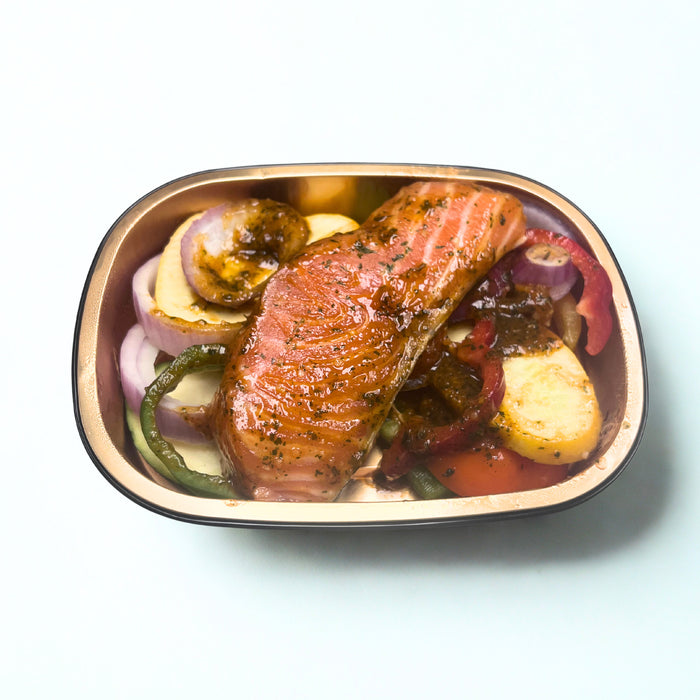 Oven Ready Citrus Lemon Marinated Salmon & Mixed Vegetables