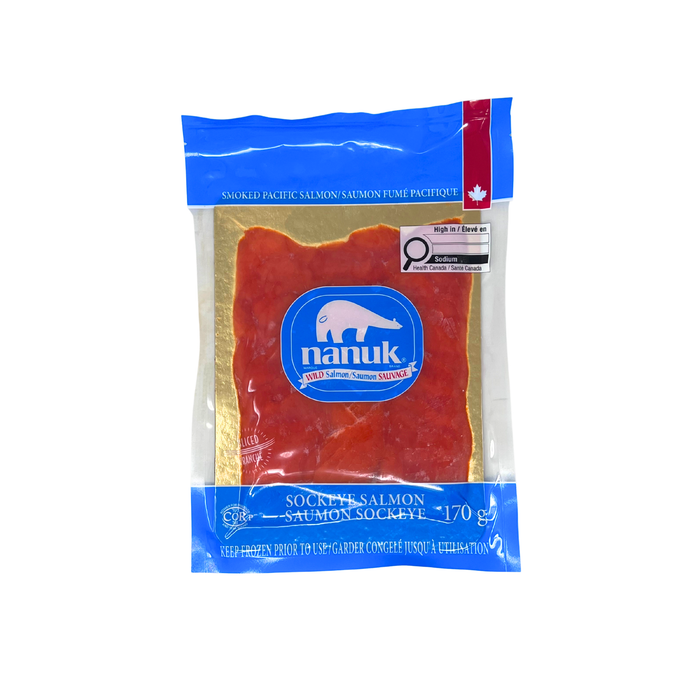 Wild Smoked Pacific Sockeye Salmon Slices 170 g