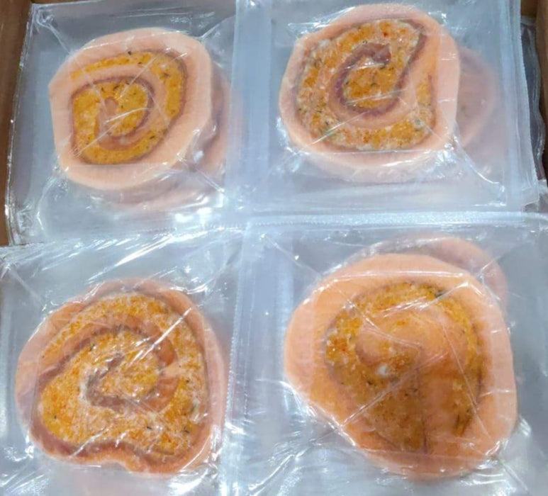 Salmon Pinwheels with Crab Mix – 4 Pieces (Frozen)